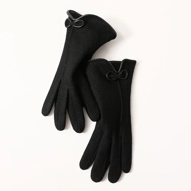 Plush Warm Wool Gloves Driving Touch Screen Black - Shop at LoveMi