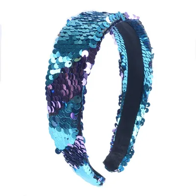 Flip Double sided Sequined Headband Blue Purple - Shop at LoveMi