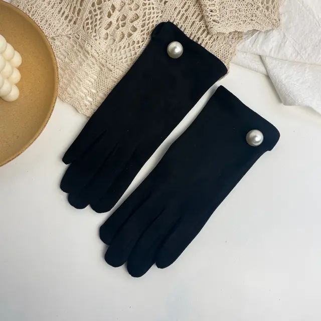 Warm, Padded And Thickened Cycling Split finger Gloves For Women Black - Shop at LoveMi