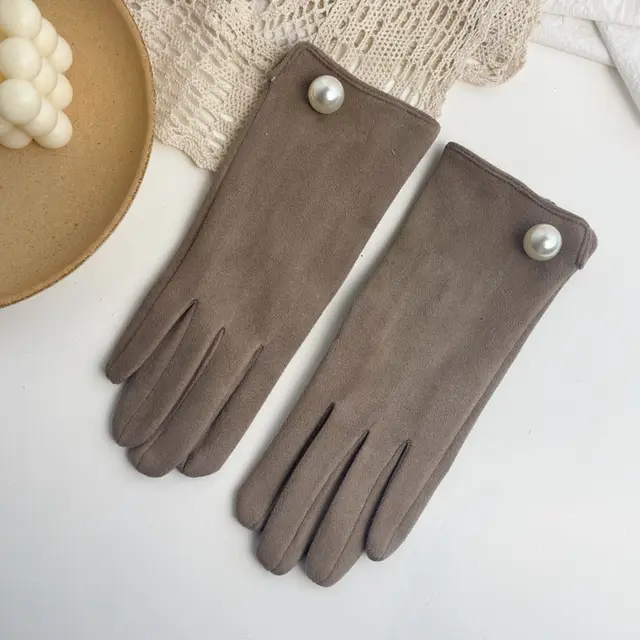 Warm, Padded And Thickened Cycling Split finger Gloves For Women Khaki - Shop at LoveMi