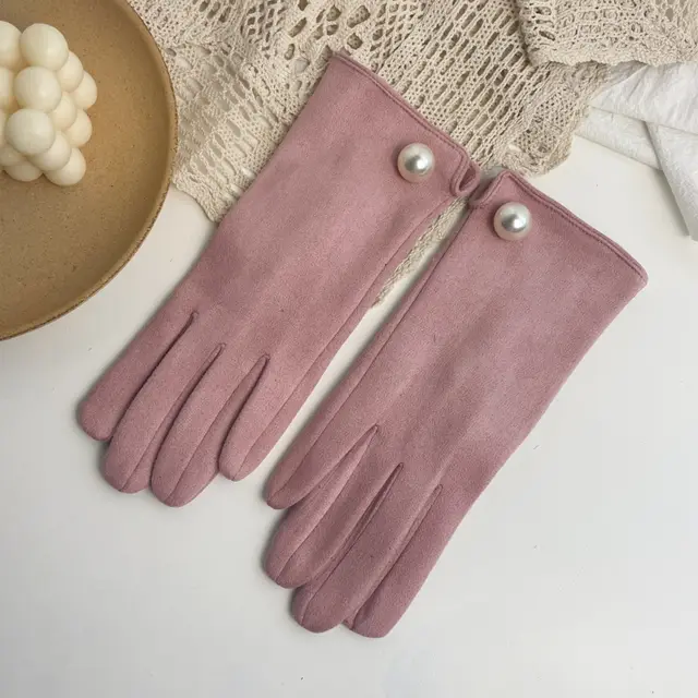 Warm, Padded And Thickened Cycling Split finger Gloves For Women Pink - Shop at LoveMi