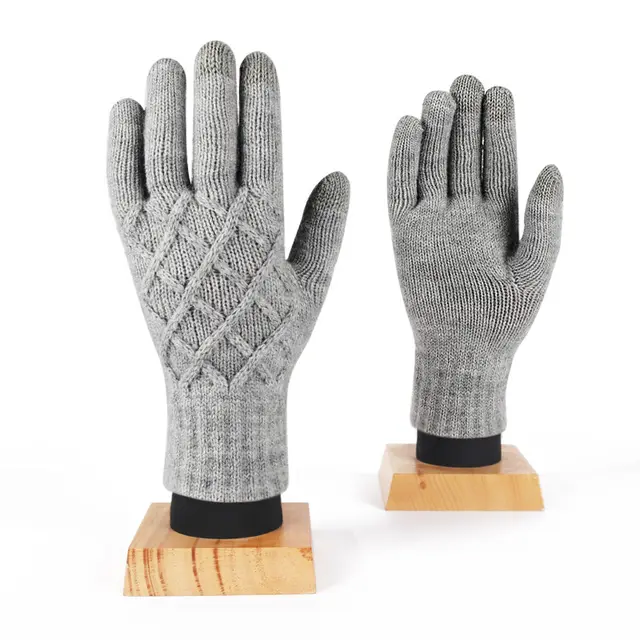 Women's Outdoor Weatherproof Knitted Magic Gloves Pineapplelight Grey - Shop at LoveMi