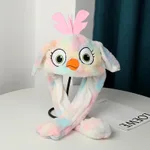 Warm Plush Moving Ear Hat - Colorful Bird
