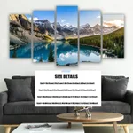 Canvas Wall Arts Moraine Lake And Mountain Living Room Modular Modern Picture Home Decor - Size0 - View 1