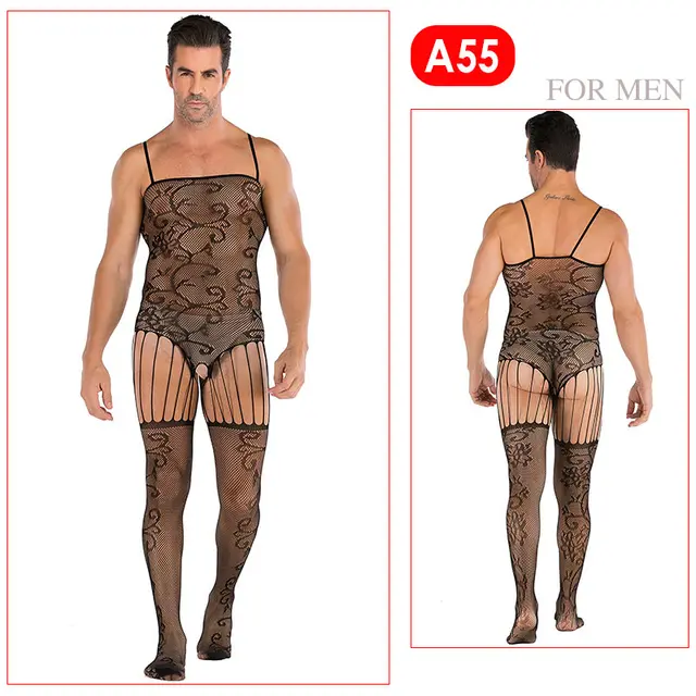 Men's Sexy Jumpsuit Silk Stockings A55 - Shop at LoveMi