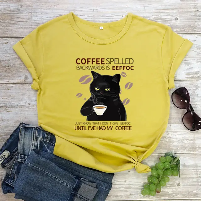 Women's Fashion Casual Printing Cat Pattern T shirt Ginger T Color - Shop at LoveMi