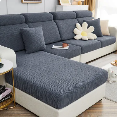 Four Seasons Universal Stretch Anti scratching Sofa Stool Simple Modern Sofa Cover Dark Grey - Shop at LoveMi