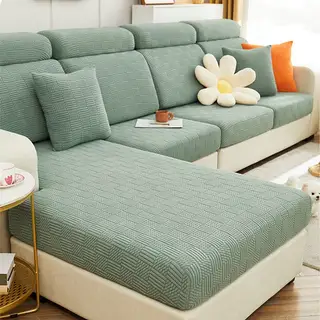 Four Seasons Universal Stretch Anti-scratching Sofa Stool Simple Modern Sofa Cover - Green