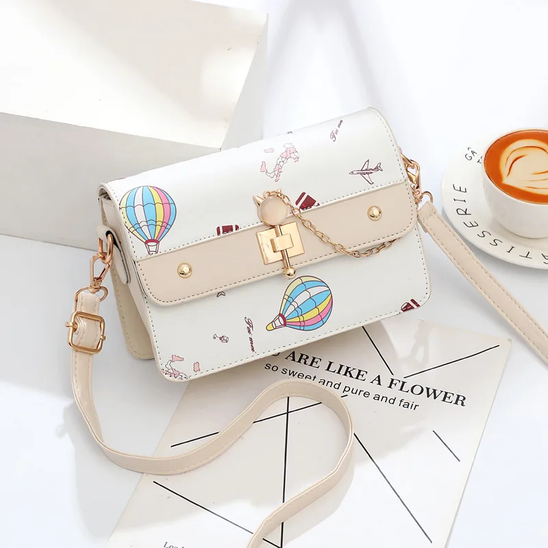 Fashion Versatile Diagonal Cross Lady Bag - Beige