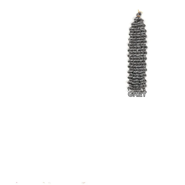 African Wig 22 Inch Deep Twist Water Wave Pattern 22Inch Grey - Shop at LoveMi