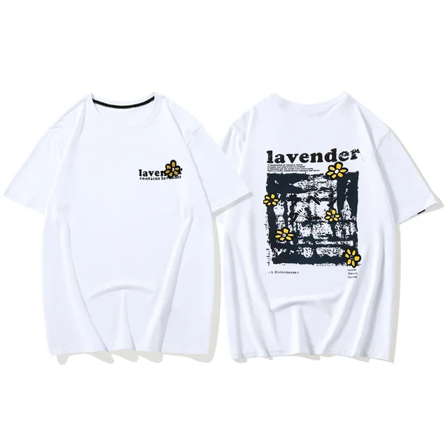 Men's And Women's Fashion Retro Round Neck Loose T shirt Tops White - Shop at LoveMi