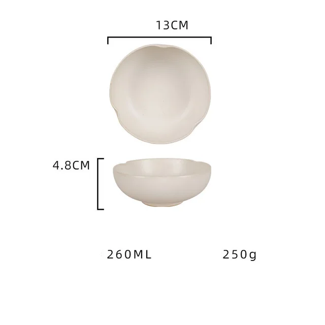 Vintage Handmade Rice Bowls With Lace Creative Ceramic Dishes Beige 5Inch Skillet - Shop at LoveMi