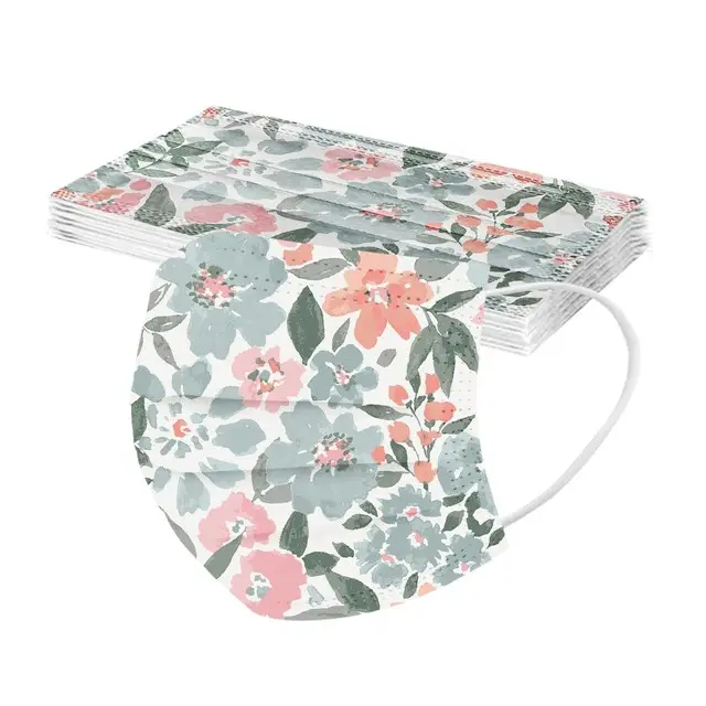 Disposable Facial Mask Spring Printing Mask