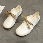 New Gentle Fairy Spring And Summer French Single Shoes - White