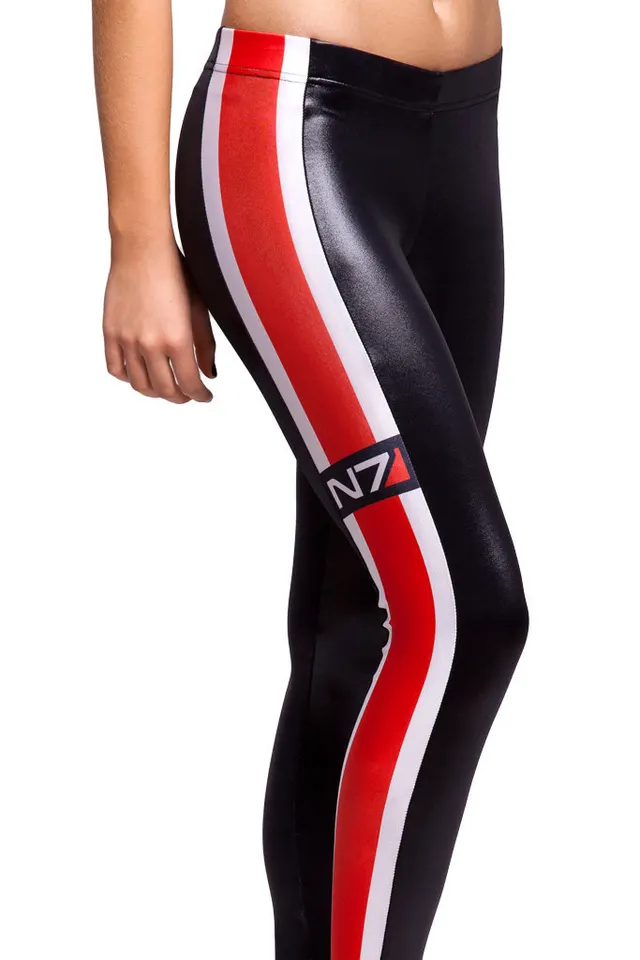 Women's Digital Printed Striped Skinny Leggings Black - Shop at LoveMi