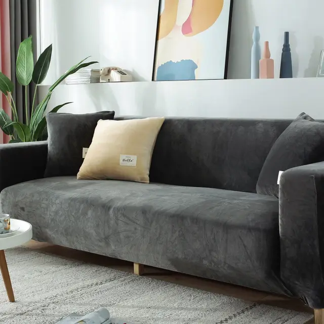 All inclusive Universal Elastic Cover Universal Four Seasons Combined Leather Sofa Cover Dark Gray - Shop at LoveMi
