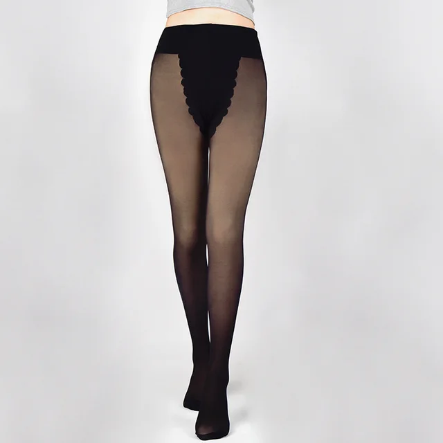 Double Bare Leg Socks Artifact Autumn Winter Pantyhose Sexy Black Jumpsuit - Shop at LoveMi