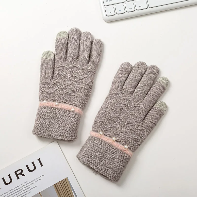 Fashion Knitted Gloves For Women To Keep Warm In Winter - Grey