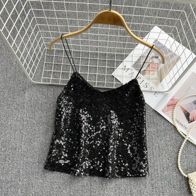 Women Wear Foreign Style Short Loose Sleeveless Tops Black - Shop at LoveMi