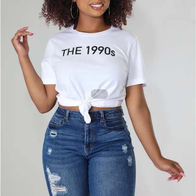 T Shirt Hip Hop Digital 3D Printed Women White - Shop at LoveMi