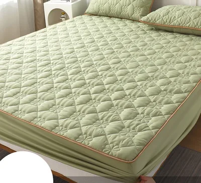 Brushed Cotton Fitted Sheet All Inclusive Dust Protection Cover Green - Shop at LoveMi