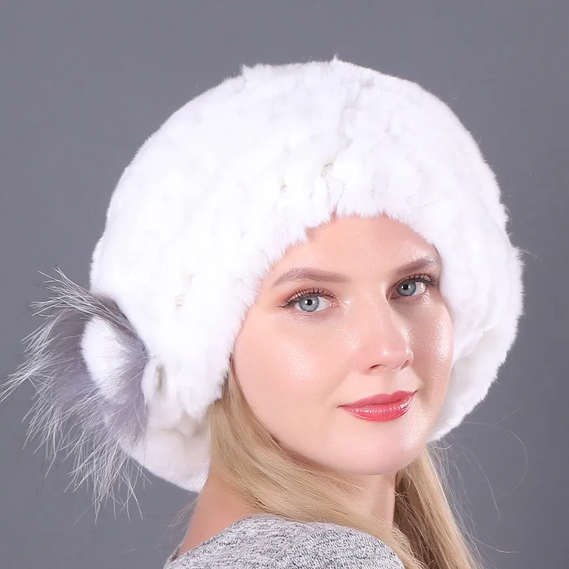 New Korean Rex Rabbit Hair Hat For Women 5 Style - Shop at LoveMi