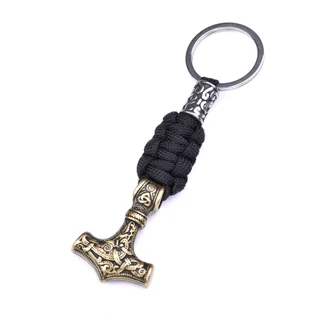 Outdoor Umbrella Rope Woven Key Chain - Bronze