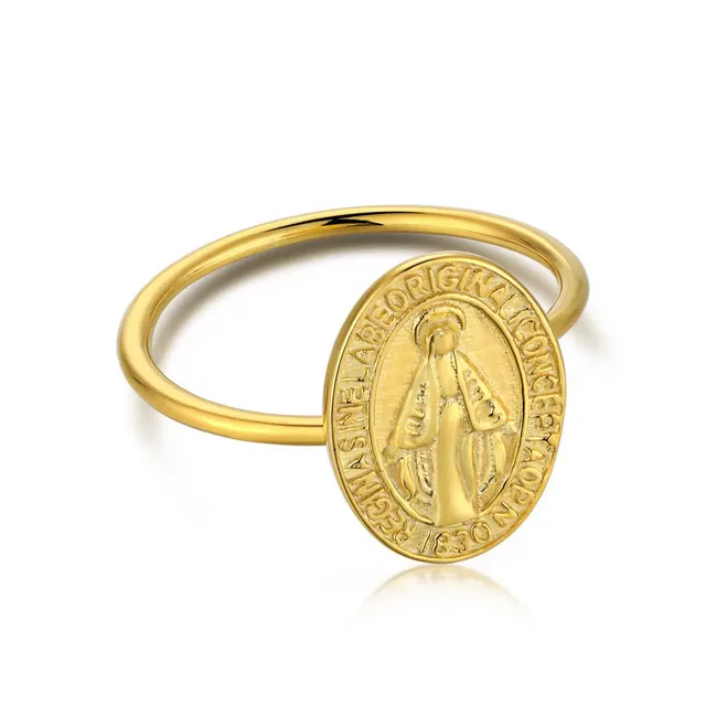 Women's European And American Fashion Simple Ring Gold Virgin Ring - Shop at LoveMi