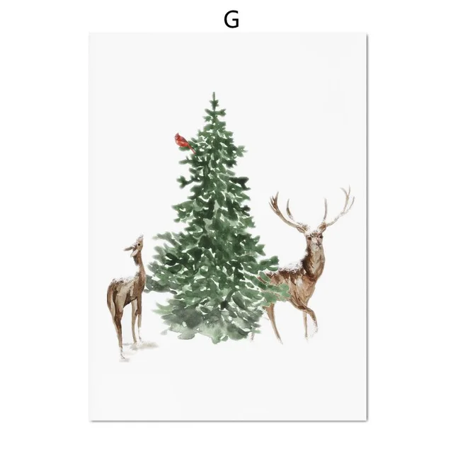 Christmas Holiday Decoration Poster Canvas Painting G - Shop at LoveMi