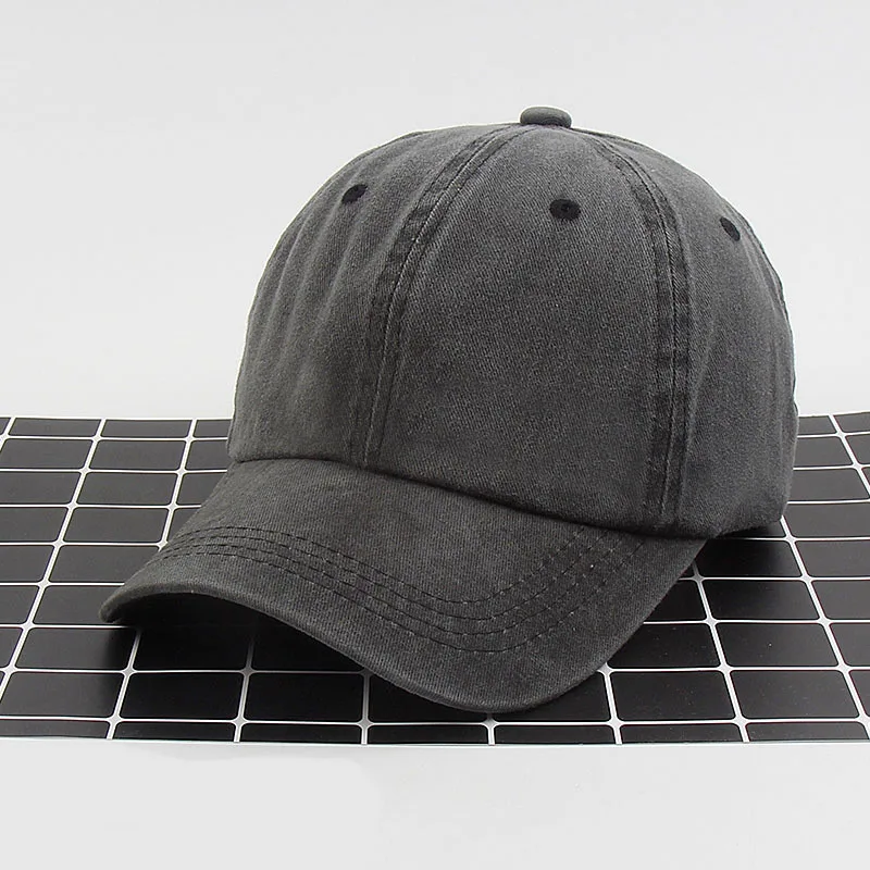 Cotton Versatile Old Washed Baseball Fashion Black - Shop at LoveMi