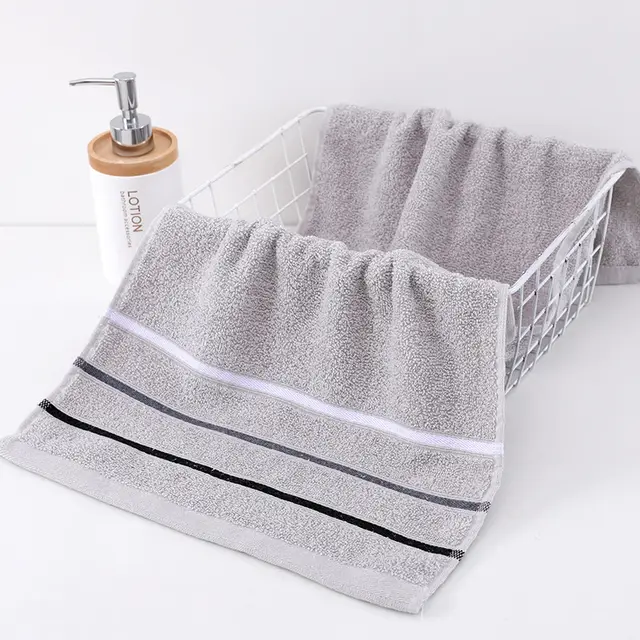 Dark Fashion Thickened Soft Absorbent Towel Silver Grey - Shop at LoveMi