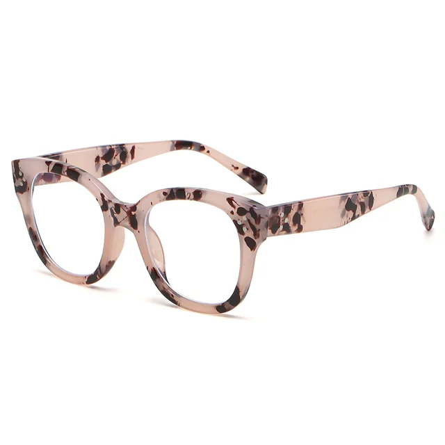 Large Square Anti Blue Light Glasses Full Frame Retro Fashion C2 - Shop at LoveMi