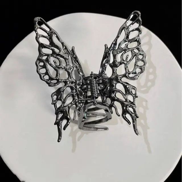Cool Wind Metal Fashion Butterfly Hairpin Gun Grey - Shop at LoveMi
