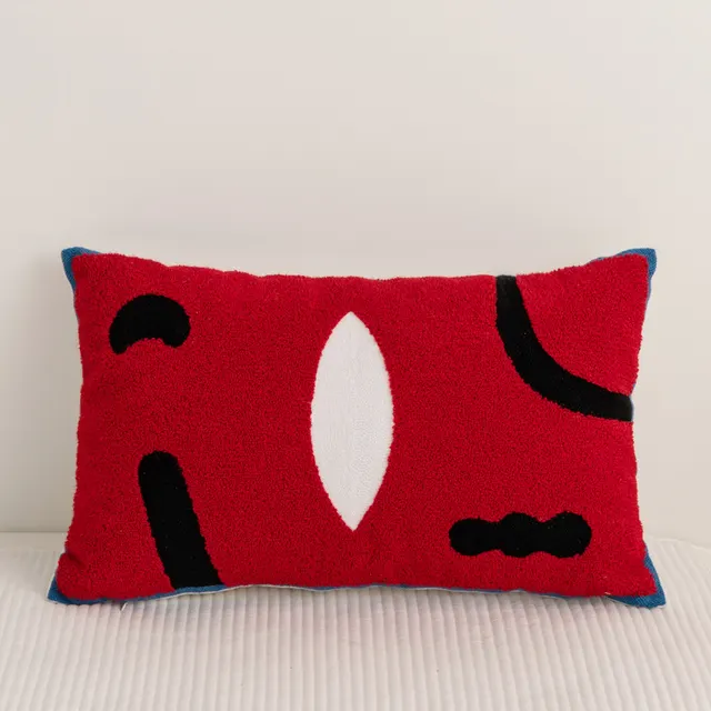 Cotton Living Room Sofa Pillow Abstract Pillowcase Red - Shop at LoveMi