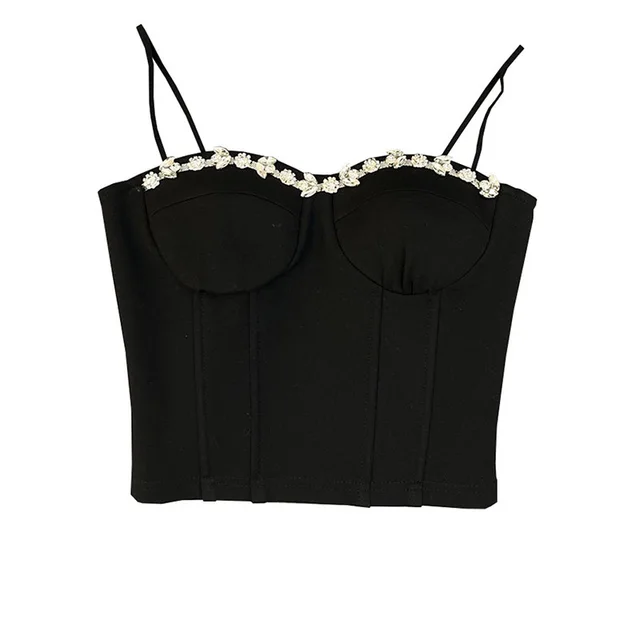 Fishbone Halter Vest For Summer Black - Shop at LoveMi