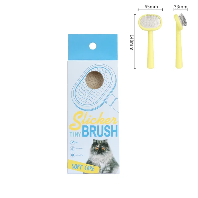 Pet Cat And Dog Hair Brush Yellow1 - Shop at LoveMi