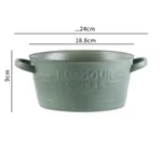 Dark Green Doubleeared Pot