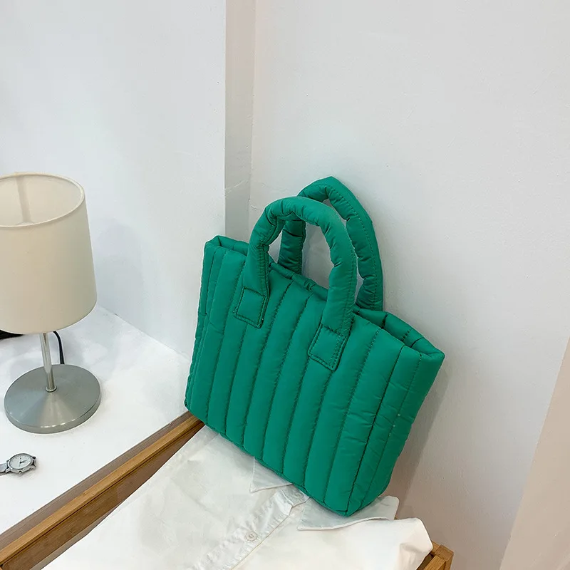 Women's Fashion Casual Solid Color Single Shoulder Handbag Green - Shop at LoveMi