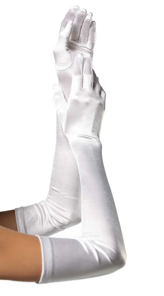 Women's Simple Fashion Casual Long Tube Gloves White - Shop at LoveMi