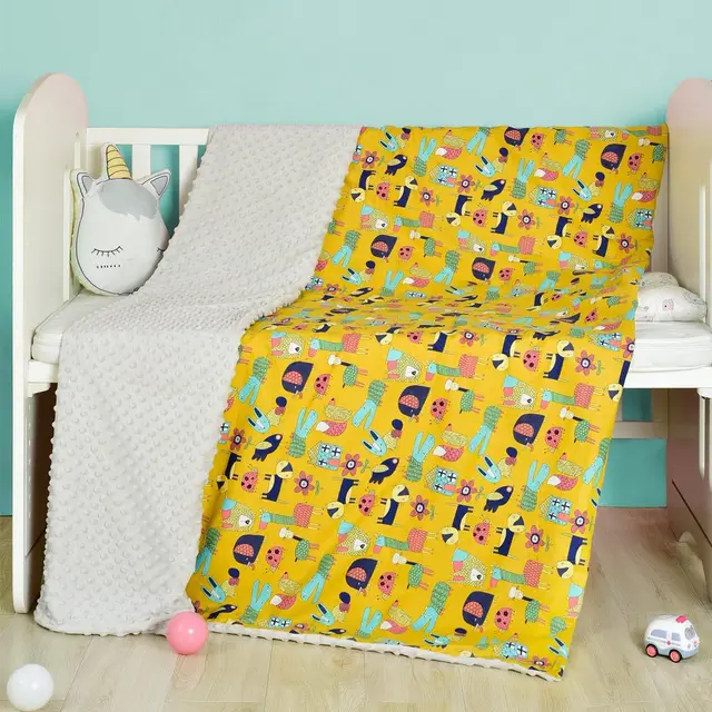 Cotton Bean Baby Cartoon Blanket Quilt Yellow Magic Animal City M - Shop at LoveMi