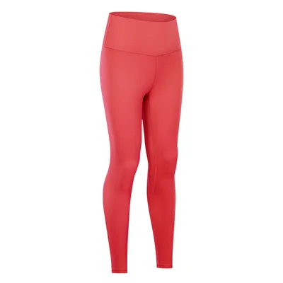 Nude Yoga Pants For Women In Autumn And Winter, High Waist, Hip Lifting, Running Tight Coral Red - Shop at LoveMi