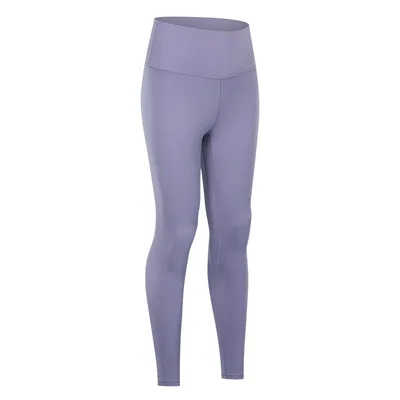 Nude Yoga Pants For Women In Autumn And Winter, High Waist, Hip Lifting, Running Tight Lavender Purple - Shop at LoveMi