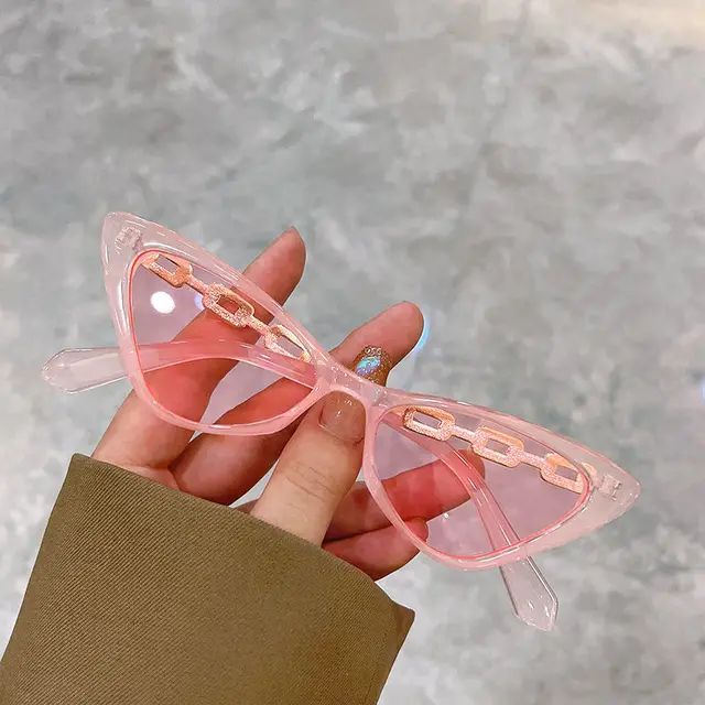 Big Face Slimming Street Shoot Foreign Gas Glasses Pink - Shop at LoveMi