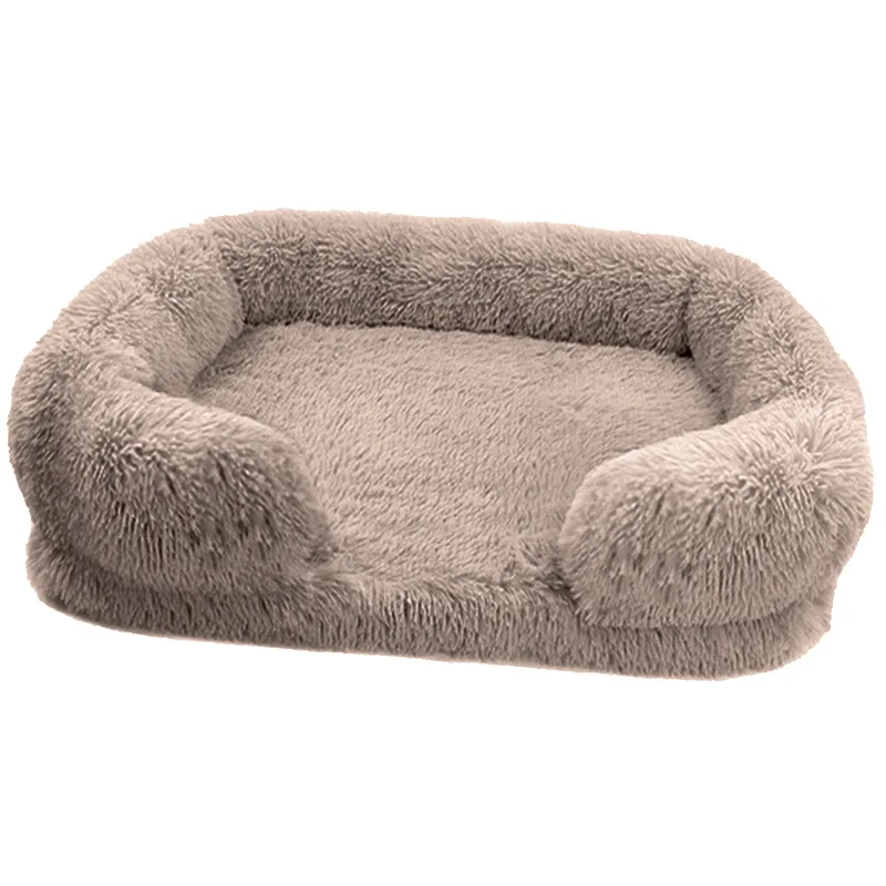 Removable And Washable Plush Pet Nest Grey Coffee - Shop at LoveMi