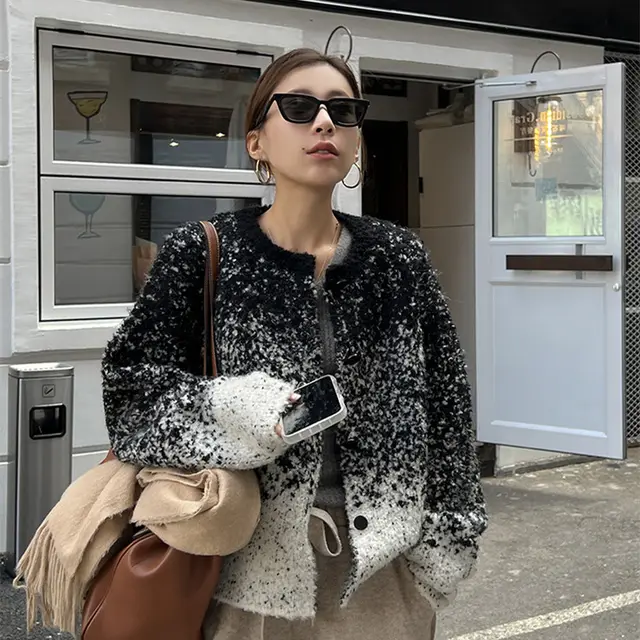 Women's New Thickened Fashionable Coat Loose Sweater Black - Shop at LoveMi