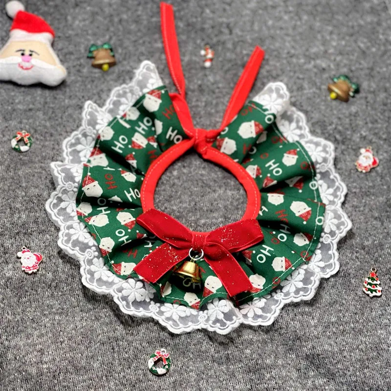 Pet Christmas Bow Tie Bib Slobber Scarf - 10 Style
