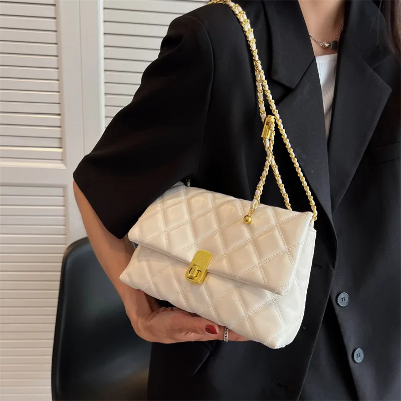 Fashion Shoulder Bag In Summer Exotic And Versatile Slung White - Shop at LoveMi
