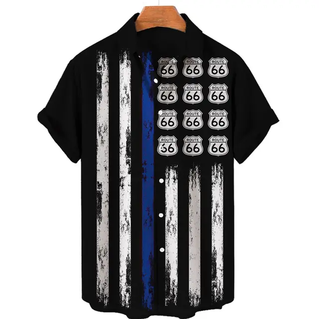 Men's Large Short Sleeve Printed Hawaiian Shirt Ofsm00731 - Shop at LoveMi