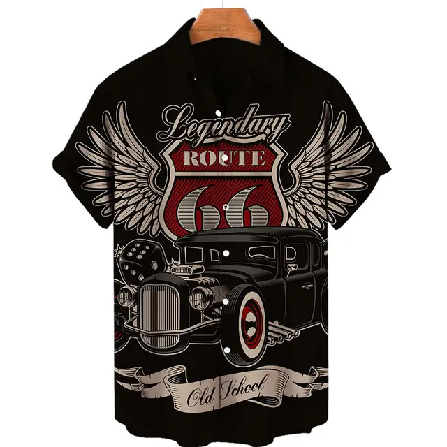 Men's Large Short Sleeve Printed Hawaiian Shirt Ofsm00736 - Shop at LoveMi