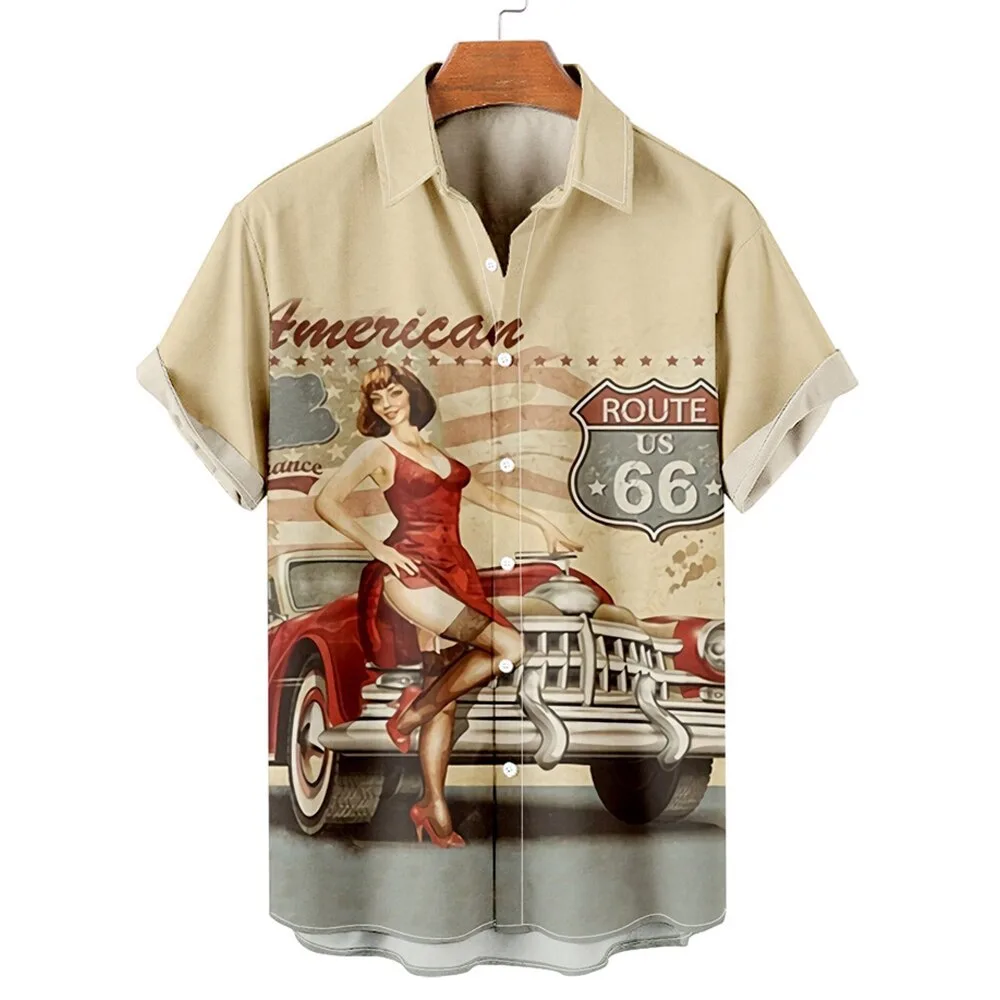 Men's Large Short Sleeve Printed Hawaiian Shirt Ofsv0105 L - Shop at LoveMi